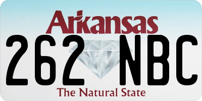 AR license plate 262NBC