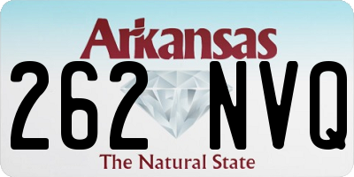 AR license plate 262NVQ