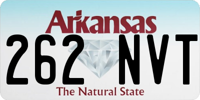 AR license plate 262NVT