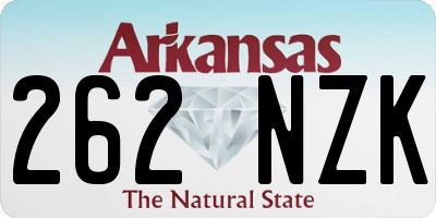 AR license plate 262NZK
