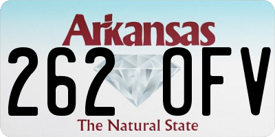 AR license plate 262OFV