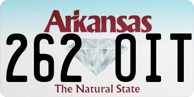 AR license plate 262OIT