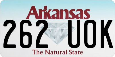 AR license plate 262UOK