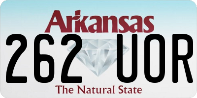 AR license plate 262UOR