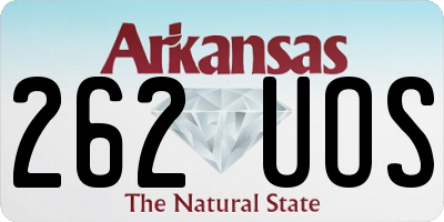 AR license plate 262UOS
