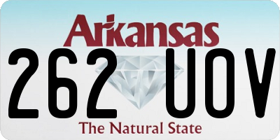 AR license plate 262UOV