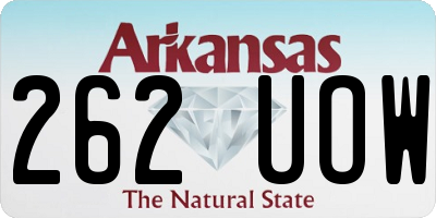 AR license plate 262UOW