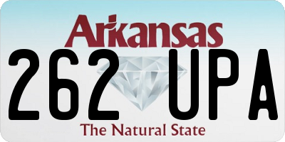 AR license plate 262UPA