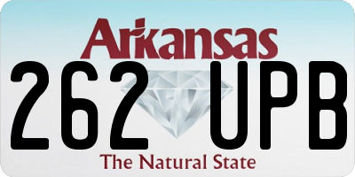 AR license plate 262UPB