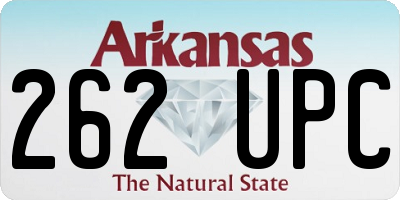 AR license plate 262UPC