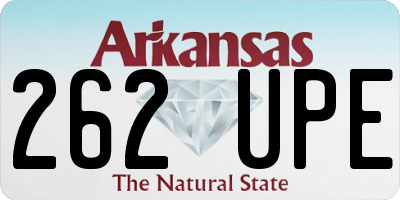 AR license plate 262UPE