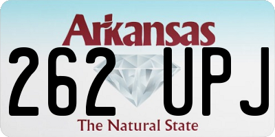 AR license plate 262UPJ