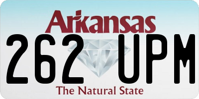 AR license plate 262UPM