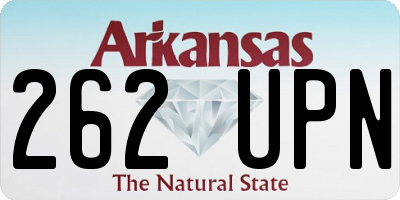 AR license plate 262UPN