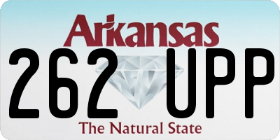 AR license plate 262UPP