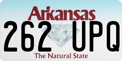 AR license plate 262UPQ