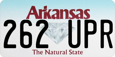 AR license plate 262UPR
