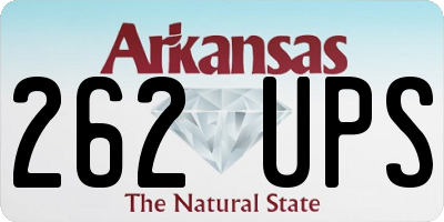 AR license plate 262UPS