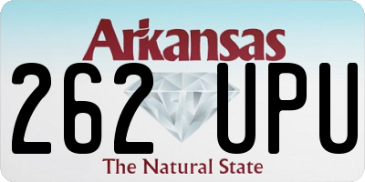 AR license plate 262UPU