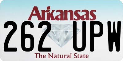 AR license plate 262UPW