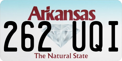 AR license plate 262UQI