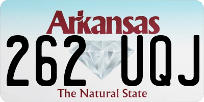 AR license plate 262UQJ