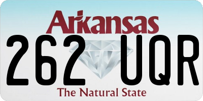 AR license plate 262UQR