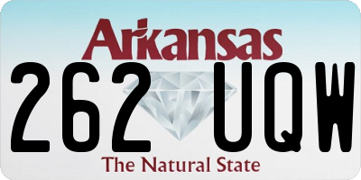 AR license plate 262UQW