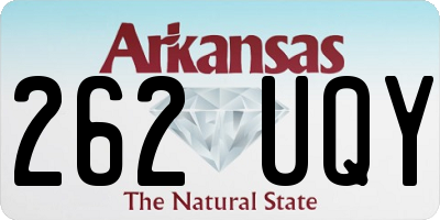 AR license plate 262UQY
