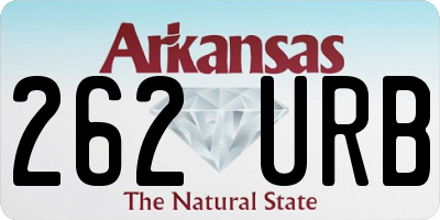 AR license plate 262URB