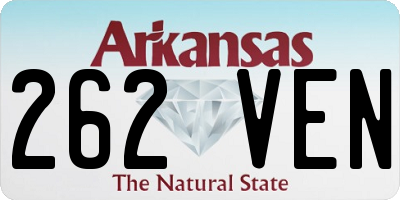 AR license plate 262VEN