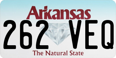 AR license plate 262VEQ