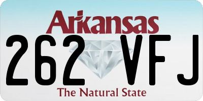 AR license plate 262VFJ