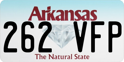 AR license plate 262VFP