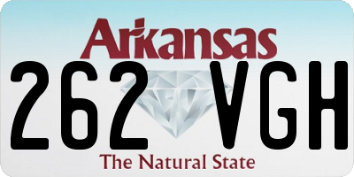 AR license plate 262VGH