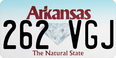 AR license plate 262VGJ