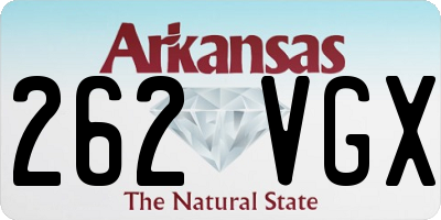AR license plate 262VGX