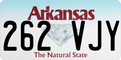 AR license plate 262VJY