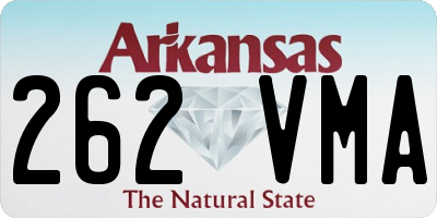 AR license plate 262VMA