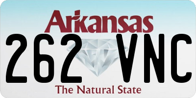 AR license plate 262VNC