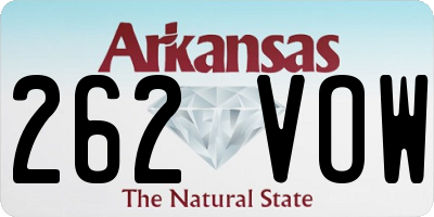 AR license plate 262VOW