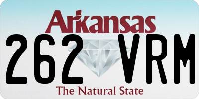 AR license plate 262VRM
