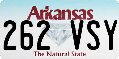 AR license plate 262VSY