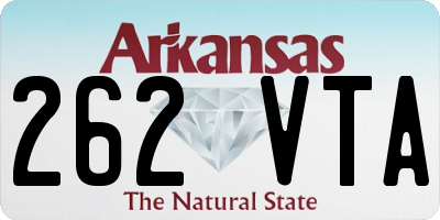 AR license plate 262VTA