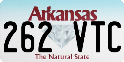 AR license plate 262VTC