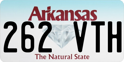 AR license plate 262VTH