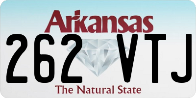AR license plate 262VTJ