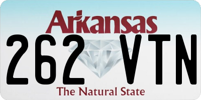 AR license plate 262VTN