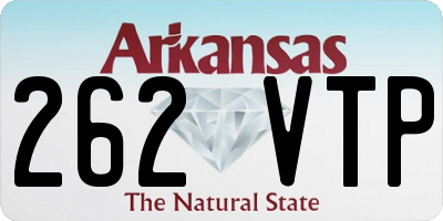 AR license plate 262VTP