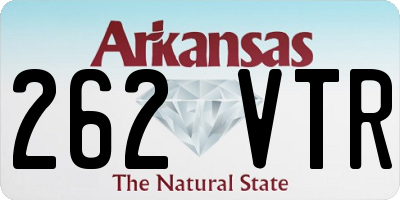 AR license plate 262VTR